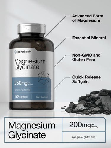 View 4 Magnesium Glycinate 250mg per serving | 120 Softgels