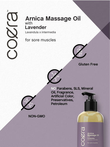 View 4 Huile de Massage à l'Arnica avec Lavande | 8oz Liquide