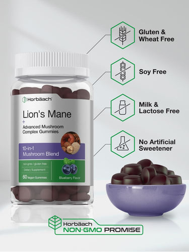 View 5 Lions Mane Supplement | 60 Gummies
