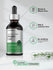 Bottle of Mullein Leaf Liquid Extract with certification icons on a white background