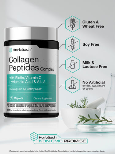 View 5 Horbäach Collagen Peptides Complex, 90 caplets.