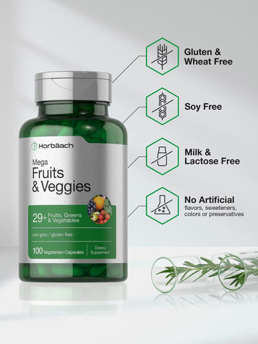 View 5 Green supplement bottle with label details on a light background