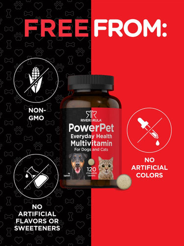 Multivitamin per Animali Domestici per Cani e Gatti | 120 Compresse Masticabili