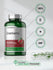 view 5 Green bottle of cranberry capsules with label details on a white background.