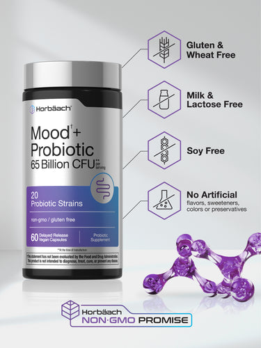 View 5 Mood Probiotics for Women and Men | 65 Billion CFU
