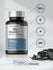 view 5 Bottle of magnesium threonate capsules with certification logos and magnesium source depiction.