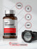 Horbaach DHT Advanced hair formula bottle with a watch on a gray background