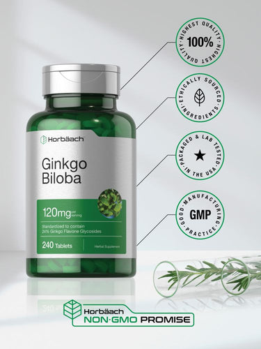 Ginkgo Biloba 120mg por porción | 240 Tabletas