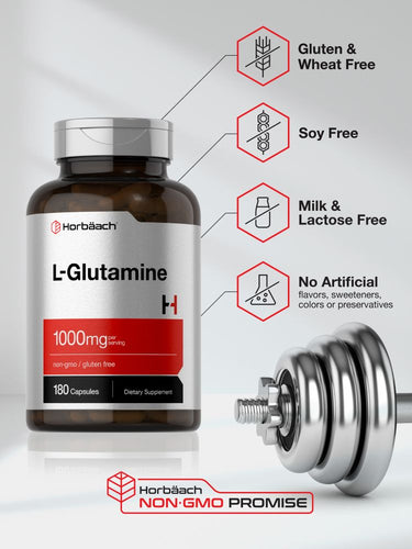 View 5 L-Glutamine 1000mg per serving | 180 Capsules