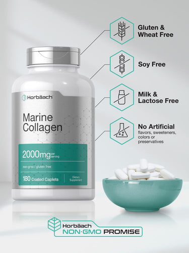 View 5 Marine Collagen Peptides 2000mg per serving | 180 Caplets