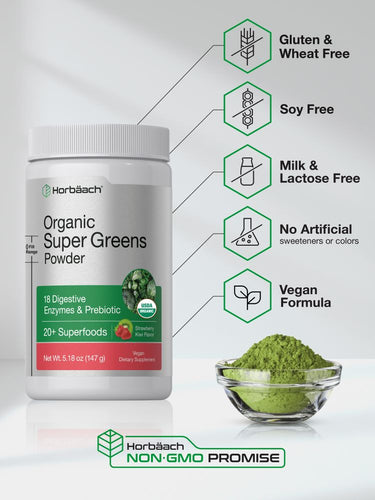 View 5 Organic Greens Powder | 5.18 oz