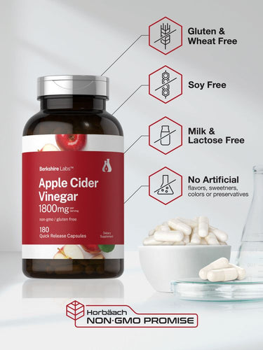 View 5 Vinagre de Sidra de Manzana 1800mg por porción | 180 Cápsulas