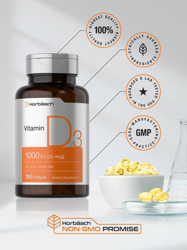 View 6 Vitamin D-3 1000IU | 180 Softgels