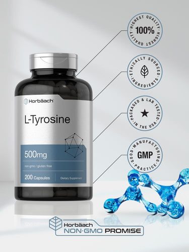 L-Tyrosine 500mg | 200 Capsules