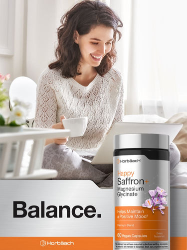 View 6 Saffron + Magnesium Glycinate Supplement | 60 Vegan Capsules