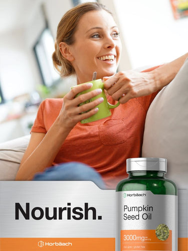 View 6 Huile de Graines de Citrouille 3000mg par portion | 120 Capsules