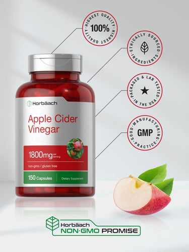 View 6 Vinaigre de Cidre de Pomme 1800mg par portion | 150 Capsules