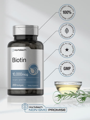 View 6 Biotina 10000 mcg | 200 Cápsulas Blandas