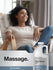 view 6 Woman relaxing in a chair with a bottle of Horbaach magnesium oil in the foreground.