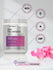 Container of Skin Rejuvenator with pink labels and flower petals.