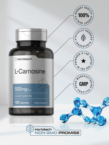 L-Carnosine 500mg per serving | 120 Capsules