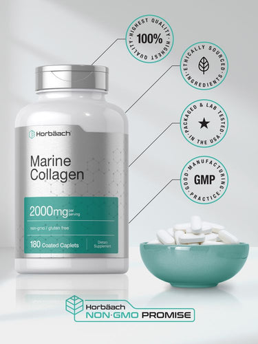 View 6 Marine Collagen Peptides 2000mg per serving | 180 Caplets