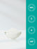 view 7 Bowl of white powder with certification logos on a teal background