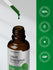 view 7 Bottle of Herb Bach Liquid Chlorophyll with a dropper and certification logos on a green and gray background