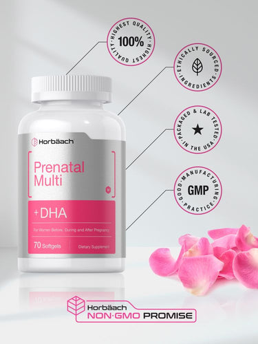 Multivitamínico Prenatal para Mujeres | 70 Cápsulas Blandas