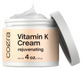view 1 Coera Vitamin K Cream jar with cream visible on a white background
