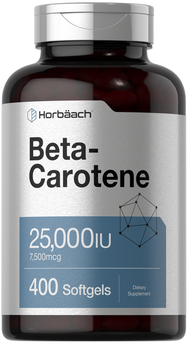 Beta Caroteno 25000 UI | 400 Cápsulas de Gel