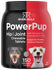 River & Rula PowerPup Hip & Joint Chewable Tablets packaging with two dogs on a black and red background.