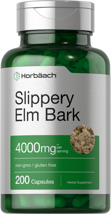 Slippery Elm Bark 4000mg per serving | 200 Capsules