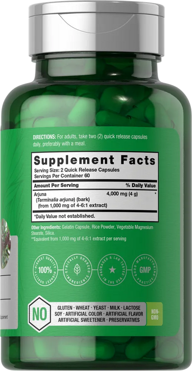 Arjuna Extrakt 4000mg pro Portion | 120 Kapseln