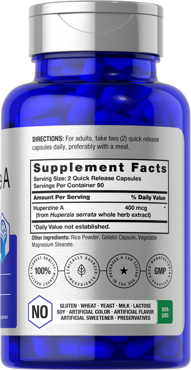 Huperzine A 400mcg per serving | 180 Capsules