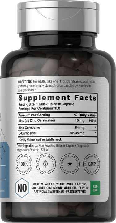 View 2 Zinc Carnosine 84mg | 150 Capsules