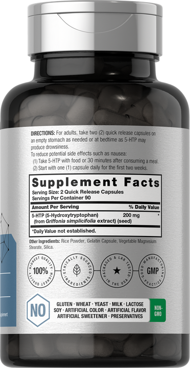 View 2 5-HTP 200mg per serving | 180 Capsules