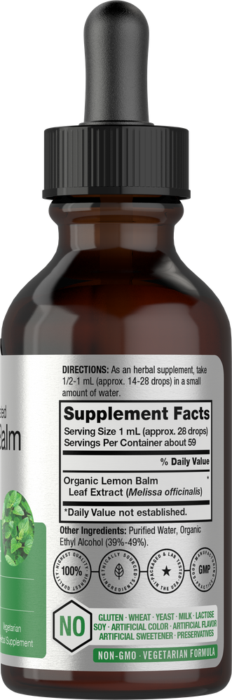 Lemon Balm Leaf Extract | 2oz Liquid