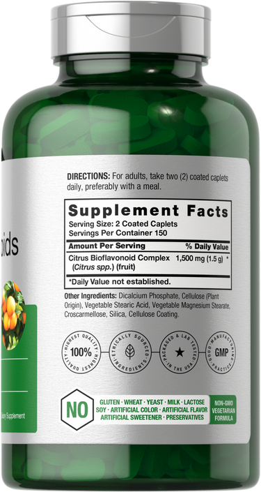 View 2 Complexo de Bioflavonoides Cítricos 1500mg por porção | 300 Comprimidos