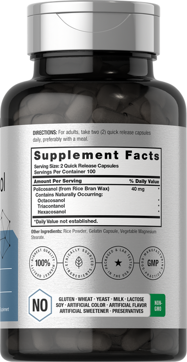 Policosanol 40mg per serving | 200 Capsules