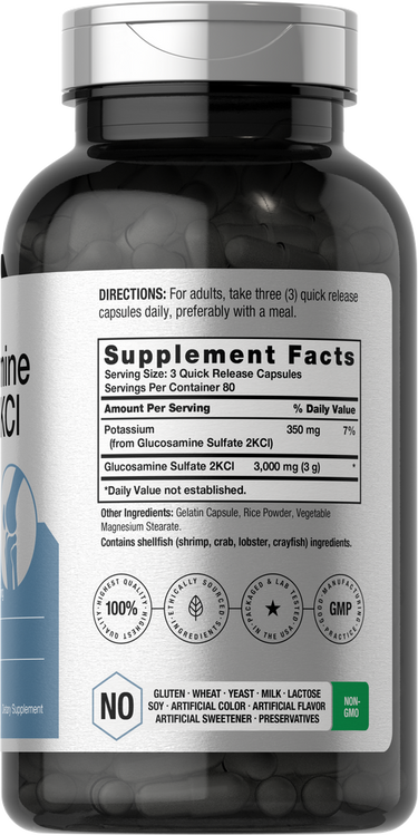 Sulfato de Glucosamina 3000mg por porción | 240 Cápsulas