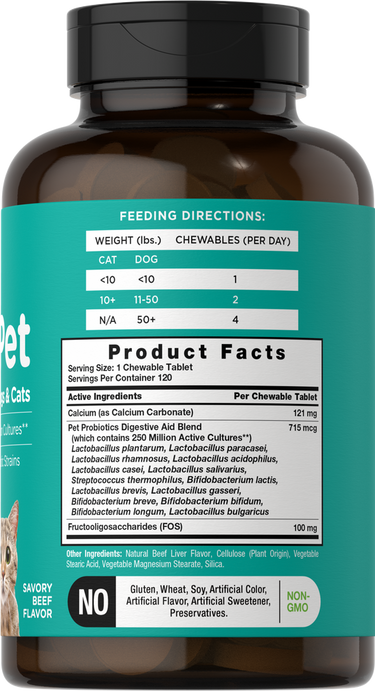 Probiotika für Hunde & Katzen | 120 Tabletten