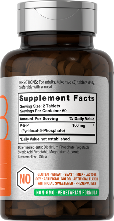 View 2 Vitamin B-6 100mg per serving | 120 Tablets
