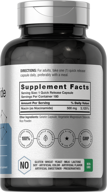Nicotinamide 500mg | 180 Capsule