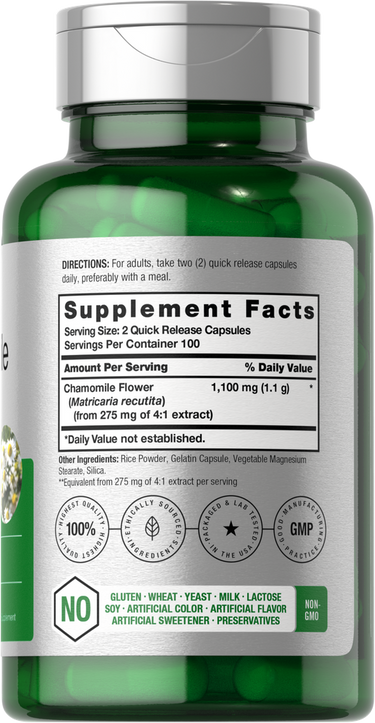 View 2 Fiore di Camomilla 1100mg per dose | 200 Capsule