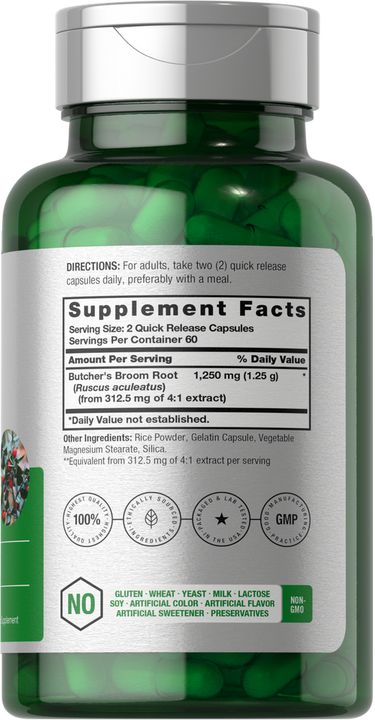 Mäusedorn-Extrakt 1250 mg pro Portion | 120 Kapseln