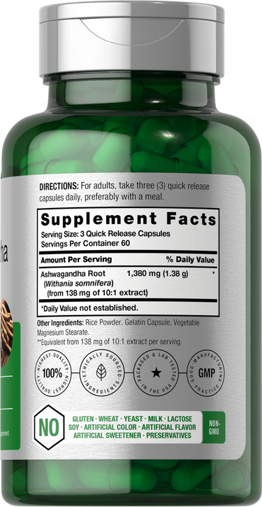 Ashwagandha 1380 mg per porzione | 180 Capsule