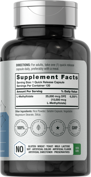 L-Metilfolato 15000 mcg | 120 Capsule