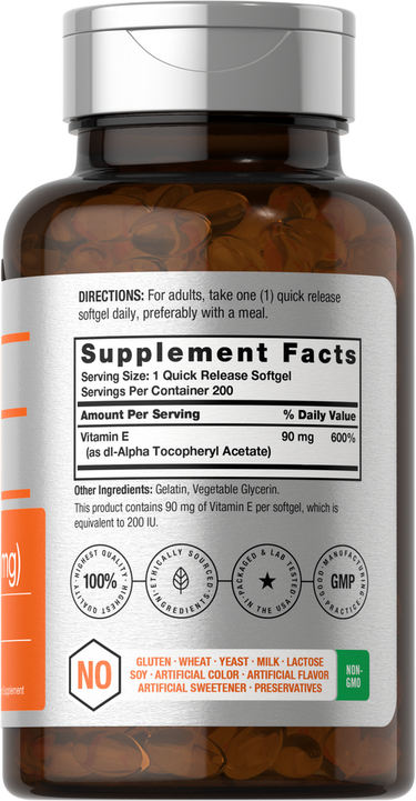 View 2 Vitamin E 90mg | 200 Softgels
