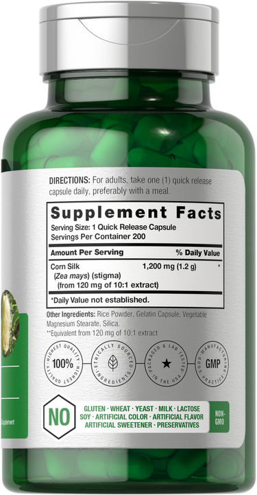 View 2 Corn Silk Extract | 200 Capsules